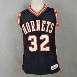 Hornets Jersey Womens Large Black Basketball Speedline 32 Sleeveless Uniform